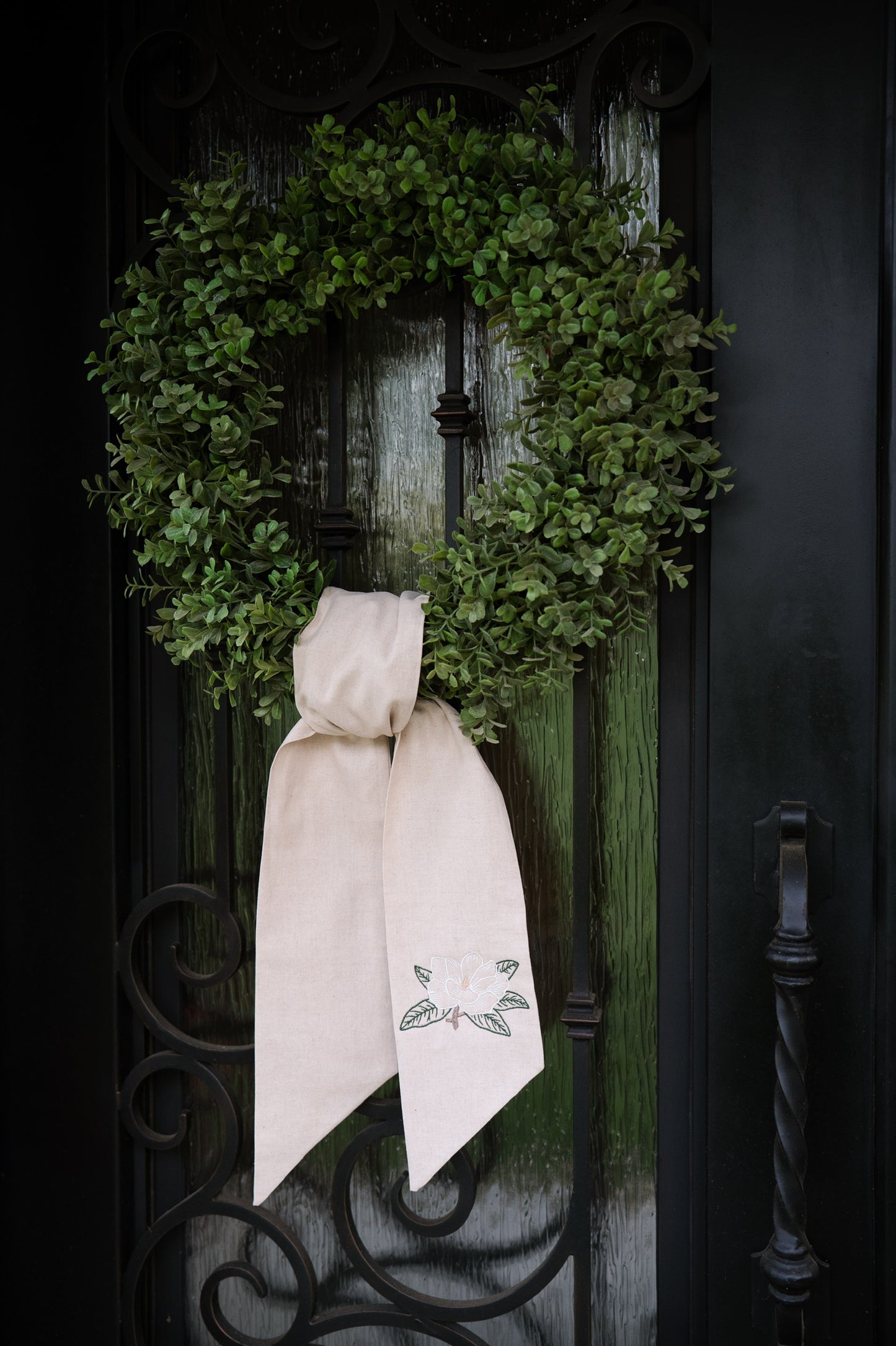 Magnolia Wreath Sash