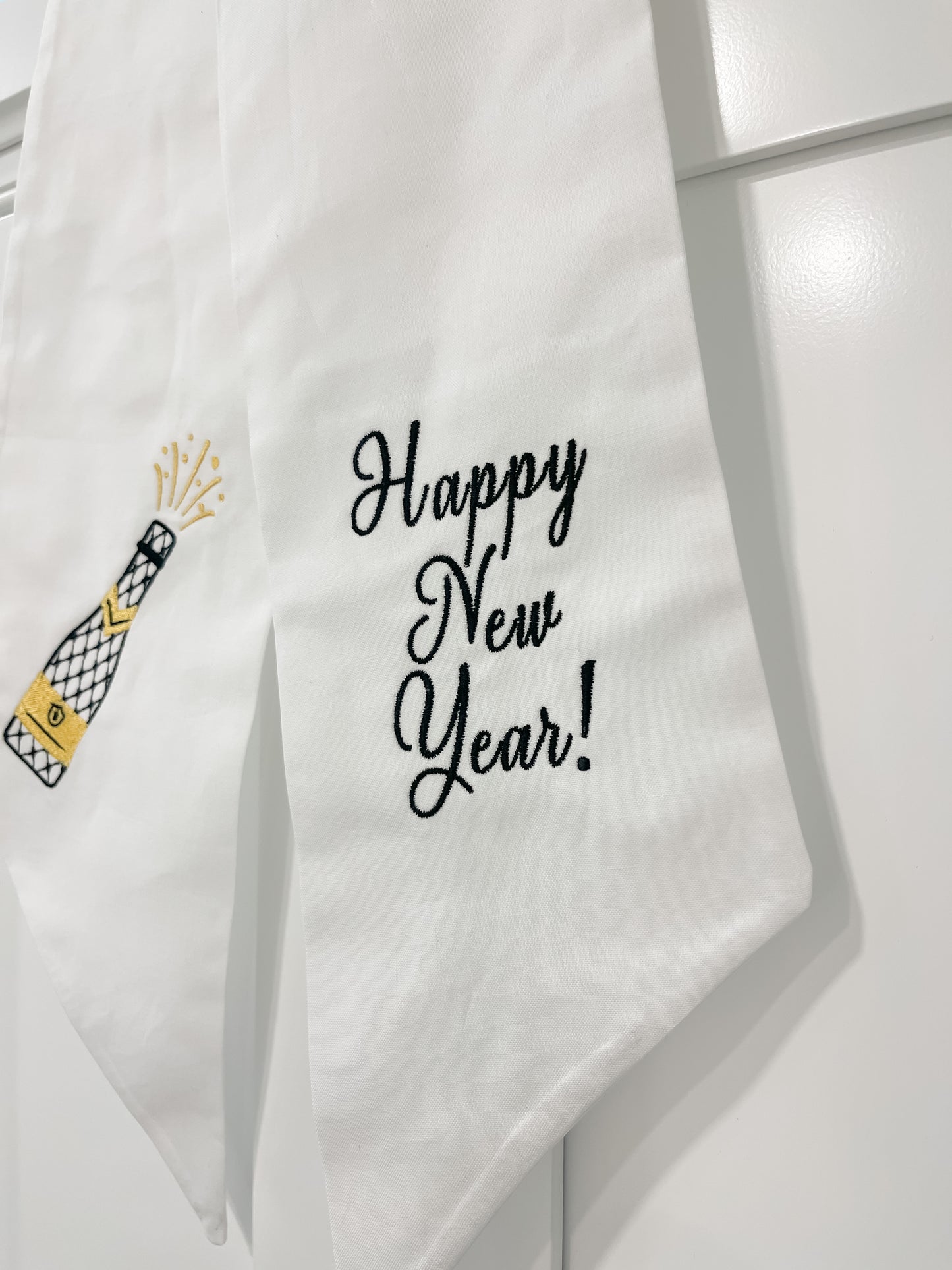 Happy New Year Wreath Sash