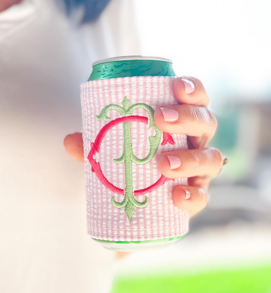 Custom Seersucker Koozie