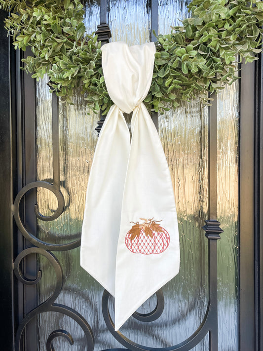 Fall Pumpkin Wreath Sash