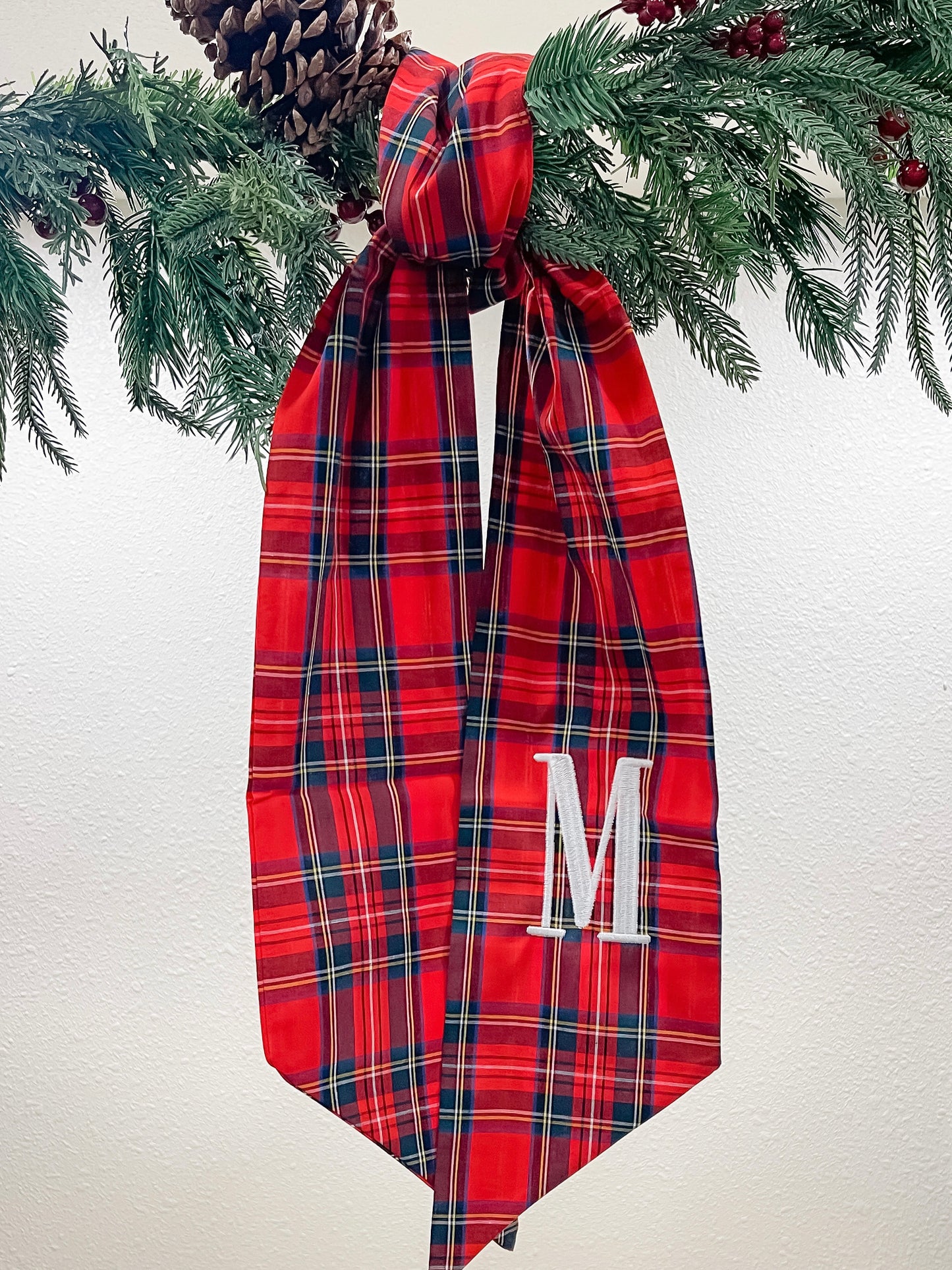 English Tartan Plain Wreath Sash