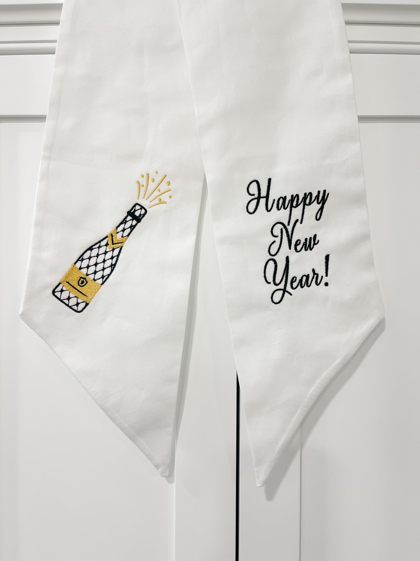 Happy New Year Wreath Sash