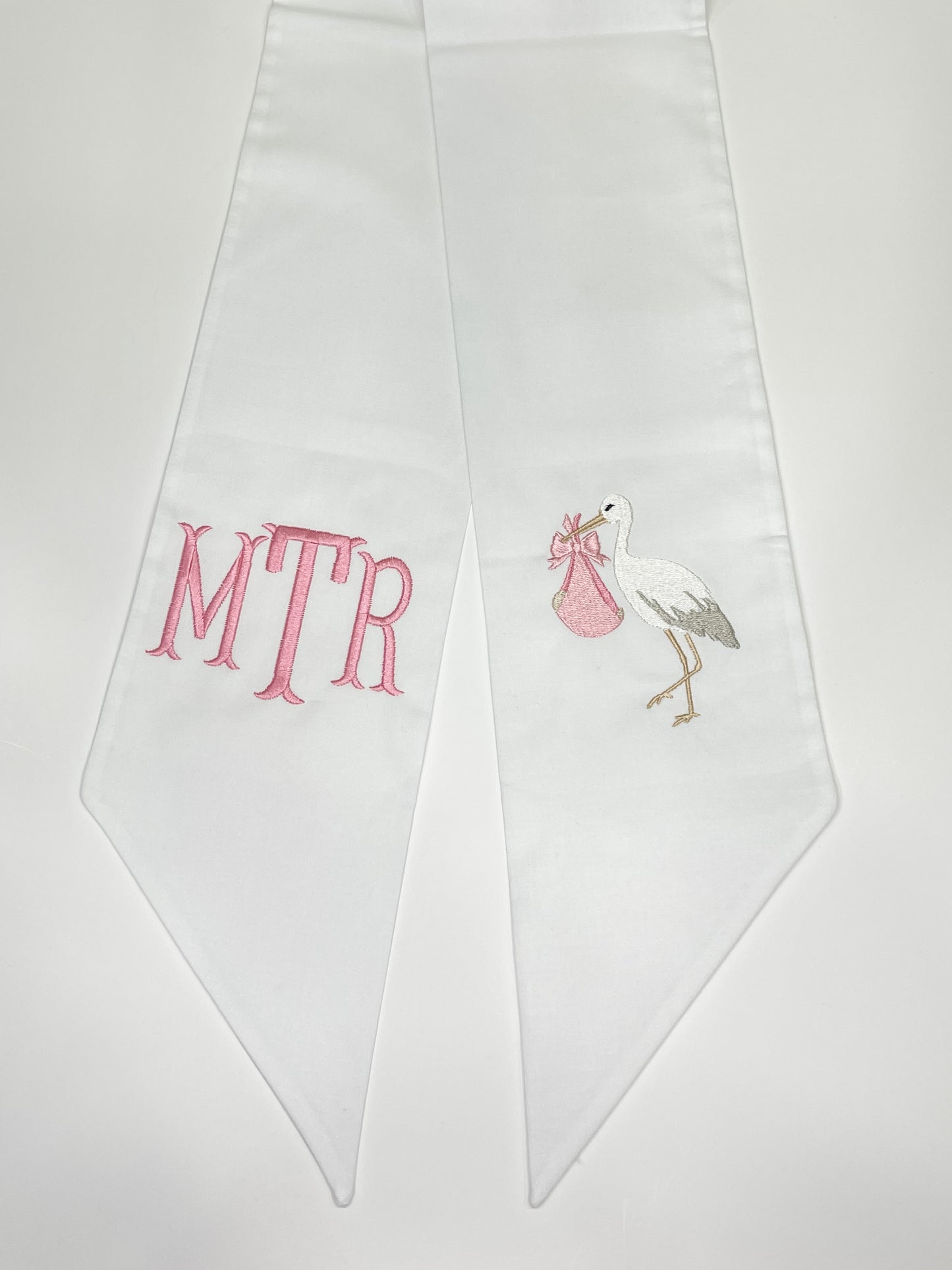 Stork Wreath Sash
