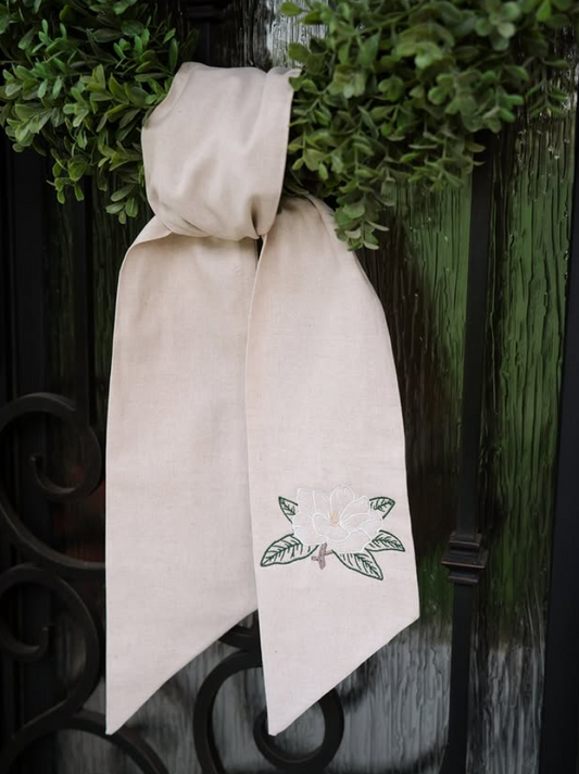 Magnolia Wreath Sash
