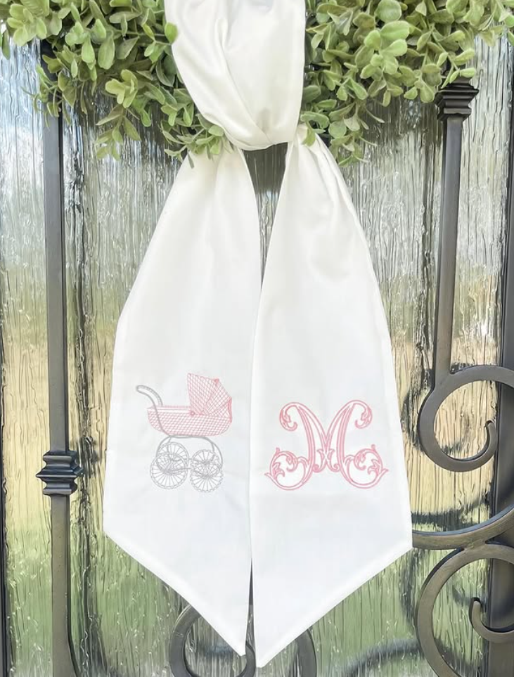 Pram Wreath Sash